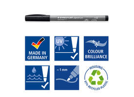 Fijnschrijver Staedtler PigmentArts Intens zwart