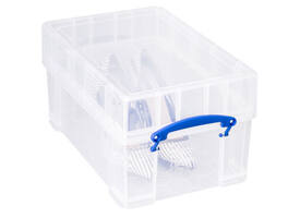 Opbergbox Really Useful 9 liter XL 395x255x205mm transparant wit