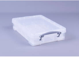 Opbergbox Really Useful 4 liter inclusief vakkenverdeler 395x255x88mm transparant wit