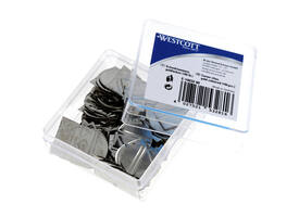 Hoekclips Westcott aluminium zilverkleurig doos à 100 stuks