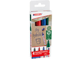 Viltstift edding 3000 creatief rond 1.5-3mm assorti blister à 4 stuks