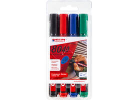Viltstift edding 330 schuin 1.5-5mm assorti blister à 4 stuks