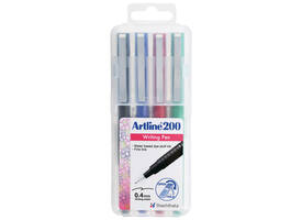 Fineliner Artline 200 rond fijn asssorti 4 stuks