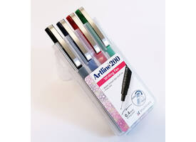 Fineliner Artline 200 rond fijn asssorti 4 stuks