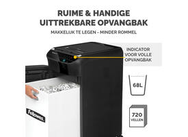 Papiervernietiger Fellowes Automax 450C snippers 4x38mm zwart