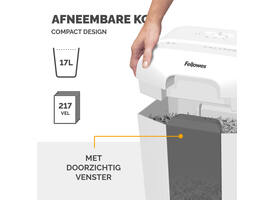 Papiervernietiger Fellowes Powershred LX50 snippers 4x37mm wit