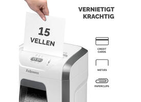 Papiervernietiger Fellowes Powershred 15C snippers 4x40mm wit