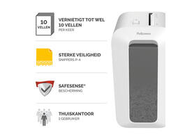 Papiervernietiger Fellowes Powershred LX65 snippers 4x40mm wit
