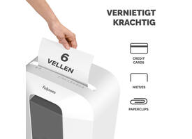 Papiervernietiger Fellowes Powershred LX25 snippers 4x37mm wit