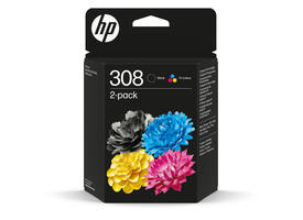 Inktcartridge HP 6L6S6UE 308 zwart + 3 kleuren
