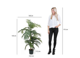 Kunstplant Mica Areca palm in plastic pot 150x100cm