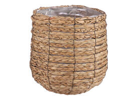 Plantenmand Mica Avalon zeegras rond 26x26cm lichtbruin
