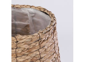 Plantenmand Mica Avalon zeegras rond 26x26cm lichtbruin