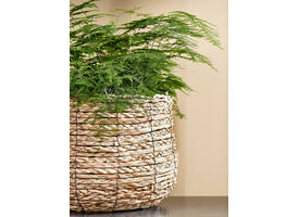 Plantenmand Mica Avalon zeegras rond 26x26cm lichtbruin