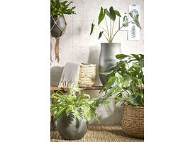 Plantenmand Mica Avalon zeegras rond 26x26cm lichtbruin
