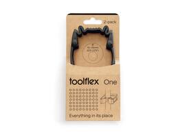 Wandhouder Toolflex One 2 klemmen met adapter ø 15/35 mm zwart