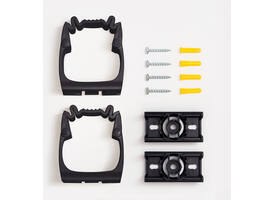 Wandhouder Toolflex One 2 klemmen met adapter ø 15/35 mm zwart