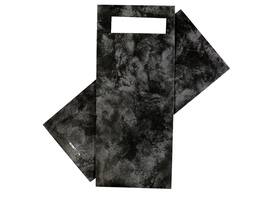 Bestekzakje IEZZY 190x85mm zwart gemarmerd met wit servet 500st