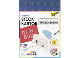 Borduurkaarten Folia 17.5 x x24.5cm 300gr 10 vel assorti