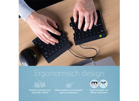 Toetsenbord R-Go Split Break QWERTY WL zwart