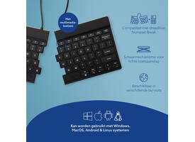 Toetsenbord R-Go Split Break QWERTY WL zwart