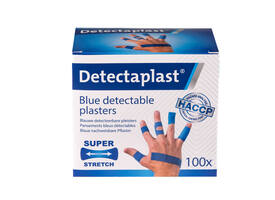 Elastische blauwe textielpleister Detectaplast assorti 100 stuks