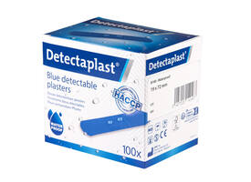 Waterafstotende blauwe pleister Detectaplast 19x72mm 100 stuks