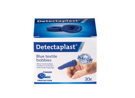 Vingerlingen Detectaplast textiel blauw 30 stuks