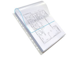 Showtas Oxford A4 PP 200µ glashelder met sluitklep 10 stuks