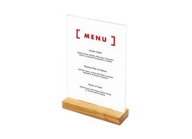 Menukaarthouder IEZZY T tafeldisplay A4 hout