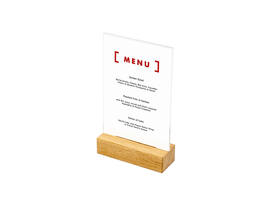 Menukaarthouder IEZZY T tafeldisplay A6 hout