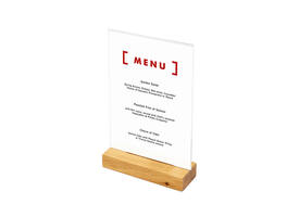 Menukaarthouder IEZZY T tafeldisplay A5 hout