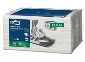 Reinigingsdoek Tork W8 Premium Heavy-Duty 1-laags 45 vel wit 530150