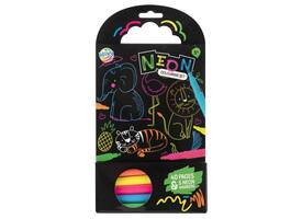 Colouring Book 15x15 cm 40 sheets 5 neon markers