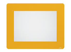 Vloersticker Durable kader voor A4 documenten verwijderbaar geel 10 stuks