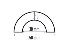 Beschermingsprofiel Durable P30 buis 1m geel zwart