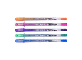 Gelschrijver Sakura Gelly Roll Silver Shadow set à 5 kleuren