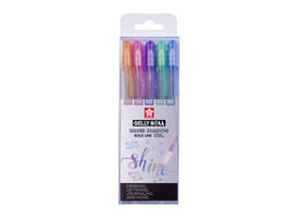 Gelschrijver Sakura Gelly Roll Silver Shadow set à 5 kleuren