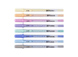Gelschrijver Sakura Gelly Roll Moonlight 10 pastel set à 8 kleuren