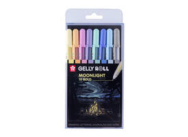 Gelschrijver Sakura Gelly Roll Moonlight 10 pastel set à 8 kleuren