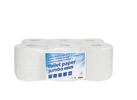 Toiletpapier Cleaninq T2 jumbo klein 2-laags 12x150m wit