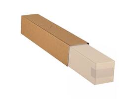 Vierkante koker IEZZY 750x126x126mm bruin deksel
