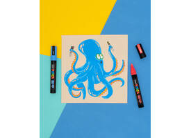 Paintmarker Uni POSCA Groovy Colours assorti metalen koffer à 20 stuks
