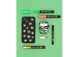 Paintmarker Uni POSCA Groovy Colours assorti metalen koffer à 20 stuks