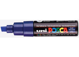 Paintmarker Uni POSCA PC8K breed schuin donkerblauw