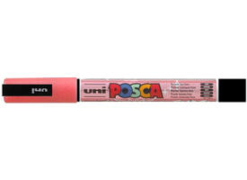Paintmarker Uni POSCA PC3M fijn glitter rood