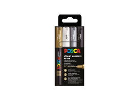 Paintmarker Uni POSCA PC1MC extra fijn assorti set à 4 stuks