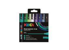 Paintmarker Uni POSCA PC5M medium koel assorti set à 8 stuks