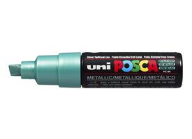 Paintmarker Uni POSCA PC8K breed schuin metallic groen