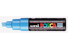 Paintmarker Uni POSCA PC8K breed schuin lichtblauw